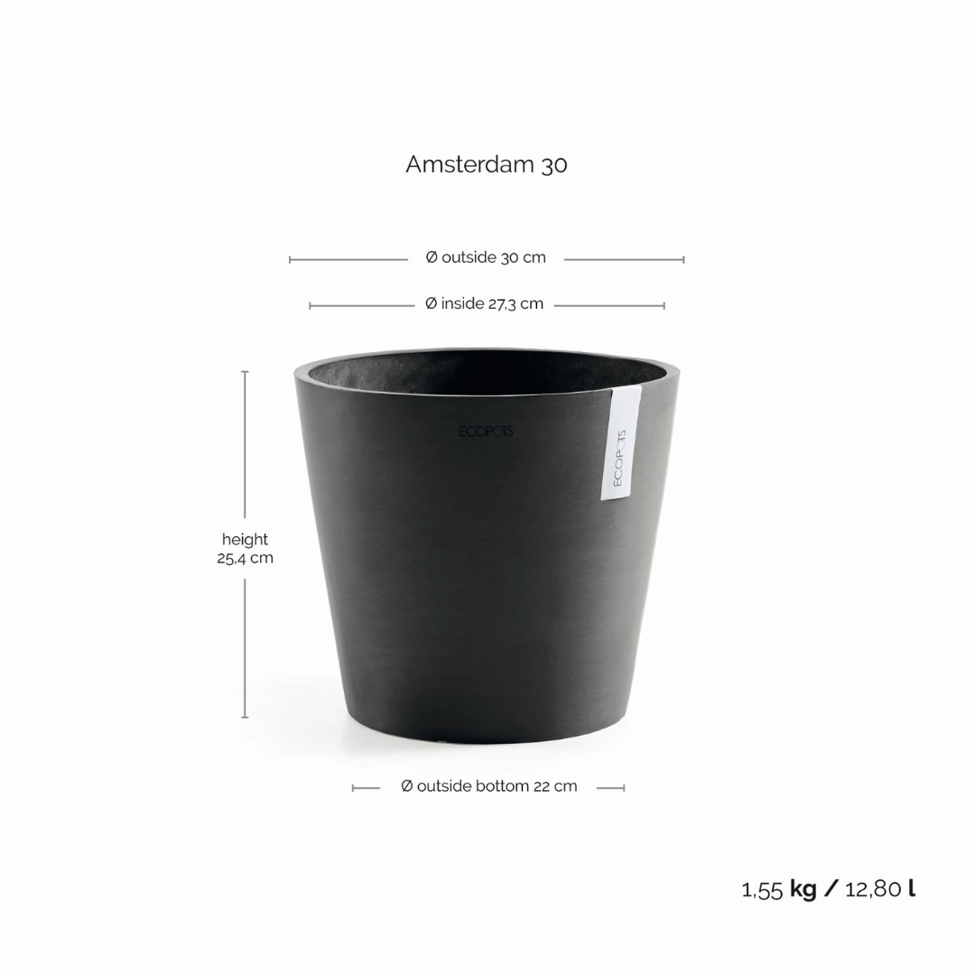 Ecopots Amsterdam Dark Grey
