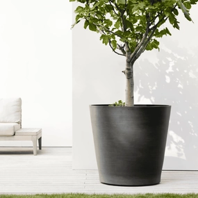 Ecopots Amsterdam Wheels Dark Grey hanging garden planters for small spaces