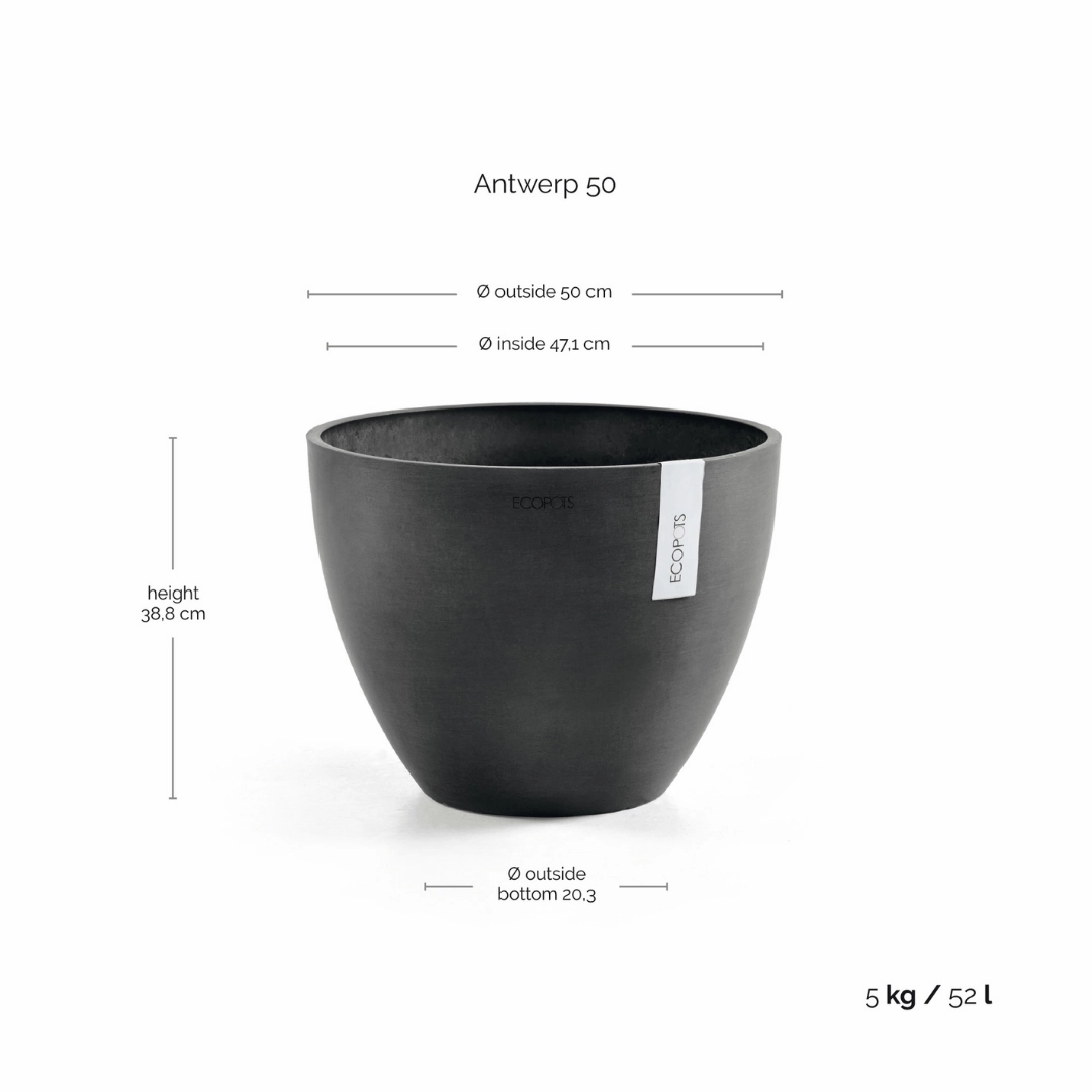 Ecopots Antwerp Dark Grey