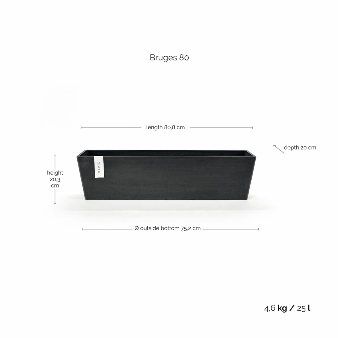 Ecopots Bruges Dark Grey