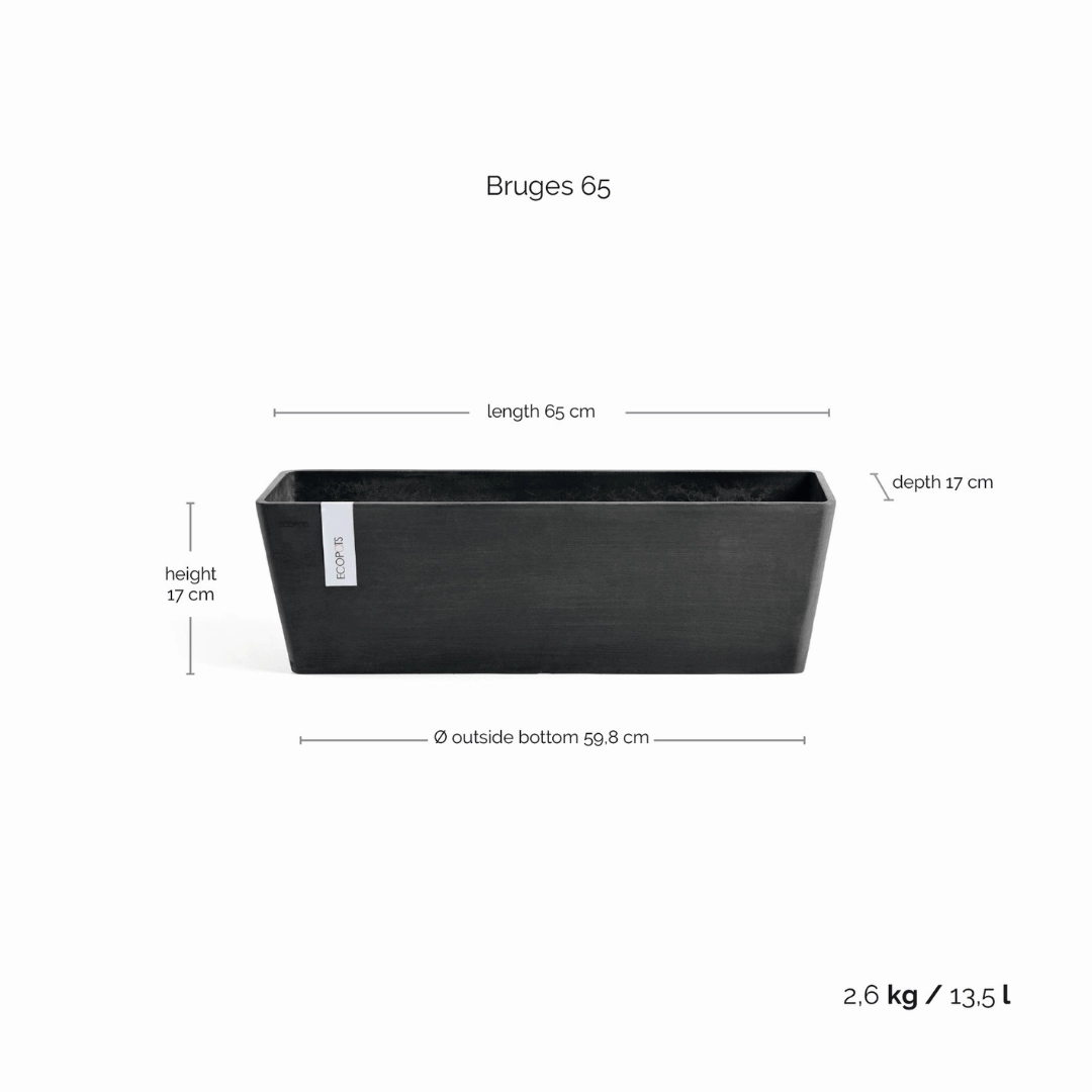 Ecopots Bruges Dark Grey