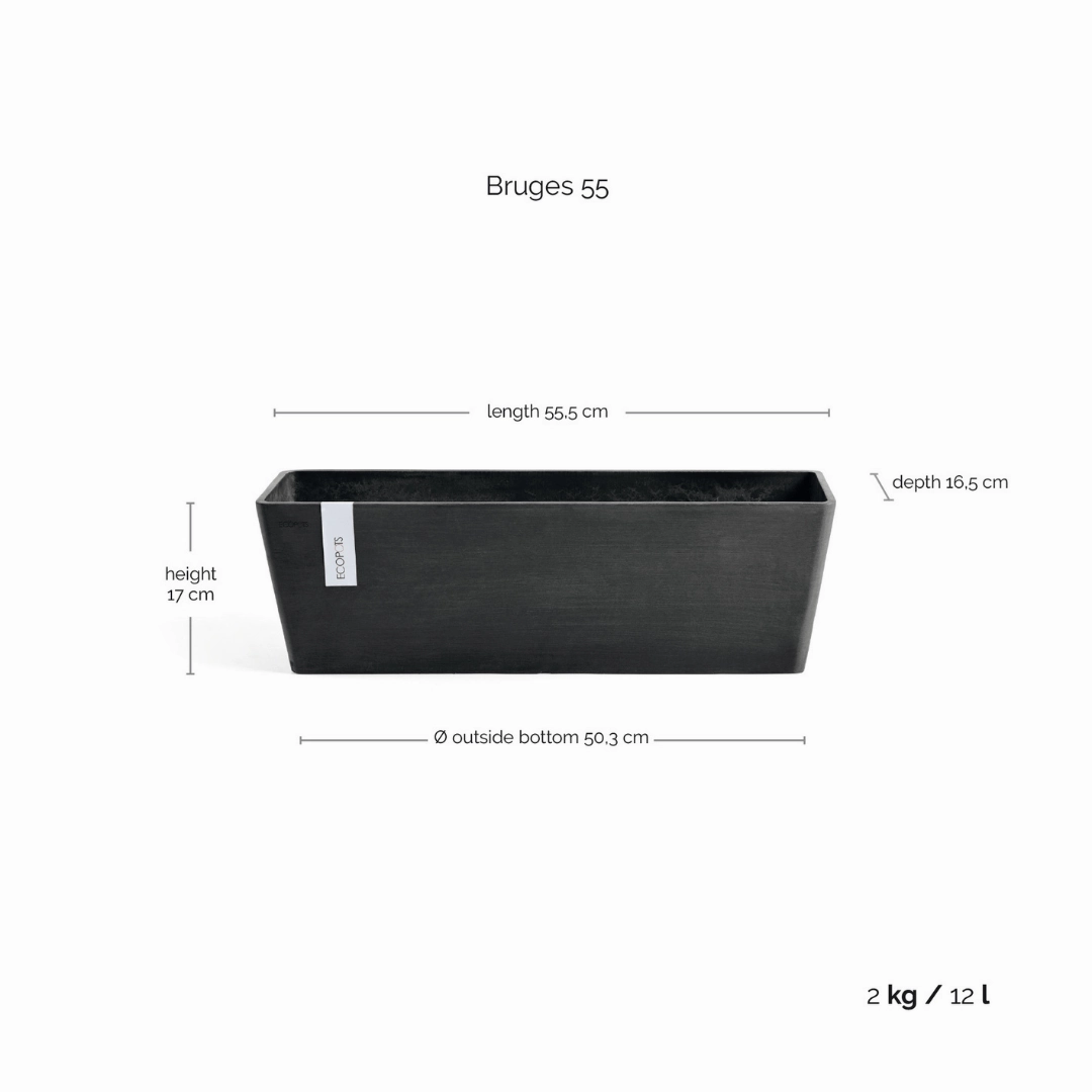 Ecopots Bruges Dark Grey