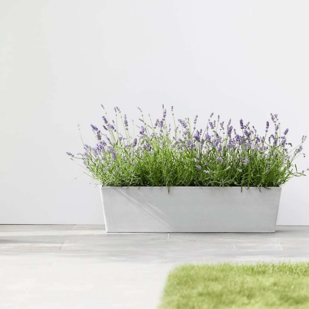 Ecopots Bruges White Grey hanging garden planters for small spaces