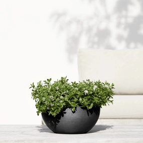 Ecopots Brussels 35 Dark Grey hanging garden planters for small spaces