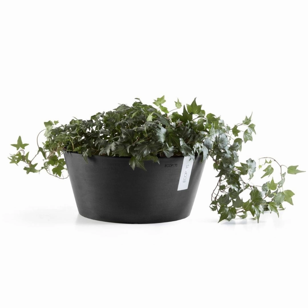Ecopots Frankfurt 40 Dark Grey hanging garden planters for small spaces