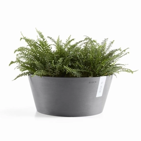 Ecopots Frankfurt 40 Grey hanging garden planters for small spaces