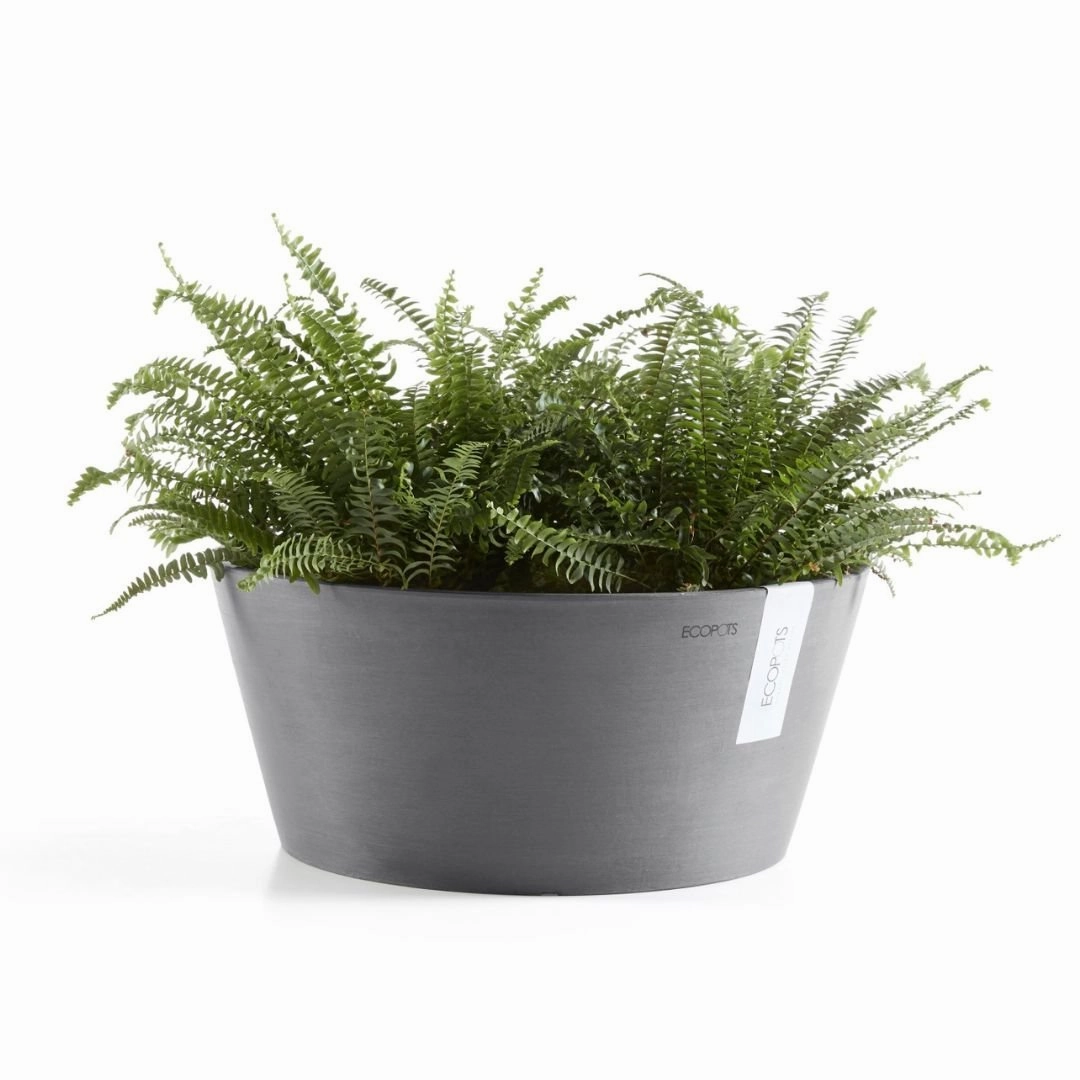 Ecopots Frankfurt 40 Grey hanging garden planters for small spaces