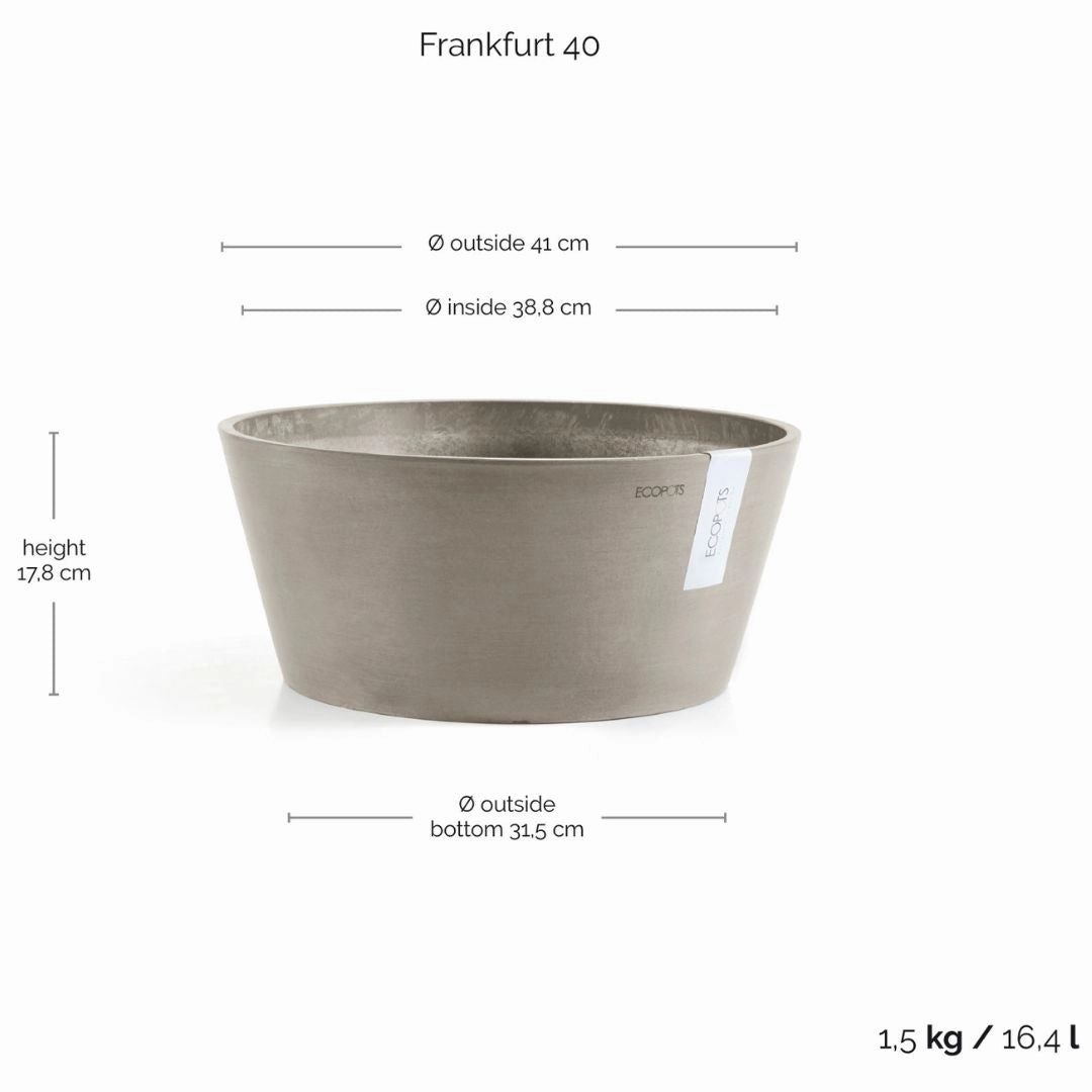Ecopots Frankfurt 40 Taupe