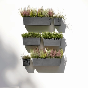 Ecopots Manhattan Wall Dark Grey hanging garden planters for small spaces