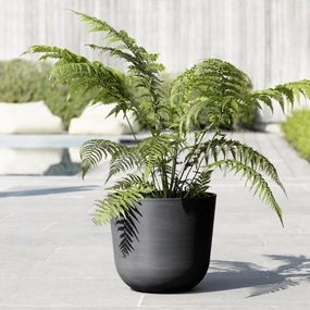 Ecopots Oslo Dark Grey hanging garden planters for small spaces
