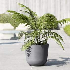 Ecopots Oslo Grey hanging garden planters for small spaces