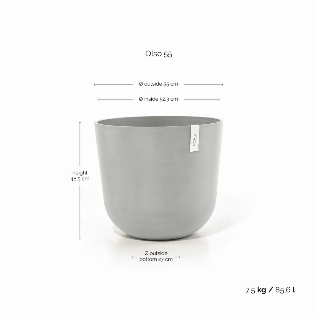 Ecopots Oslo White Grey