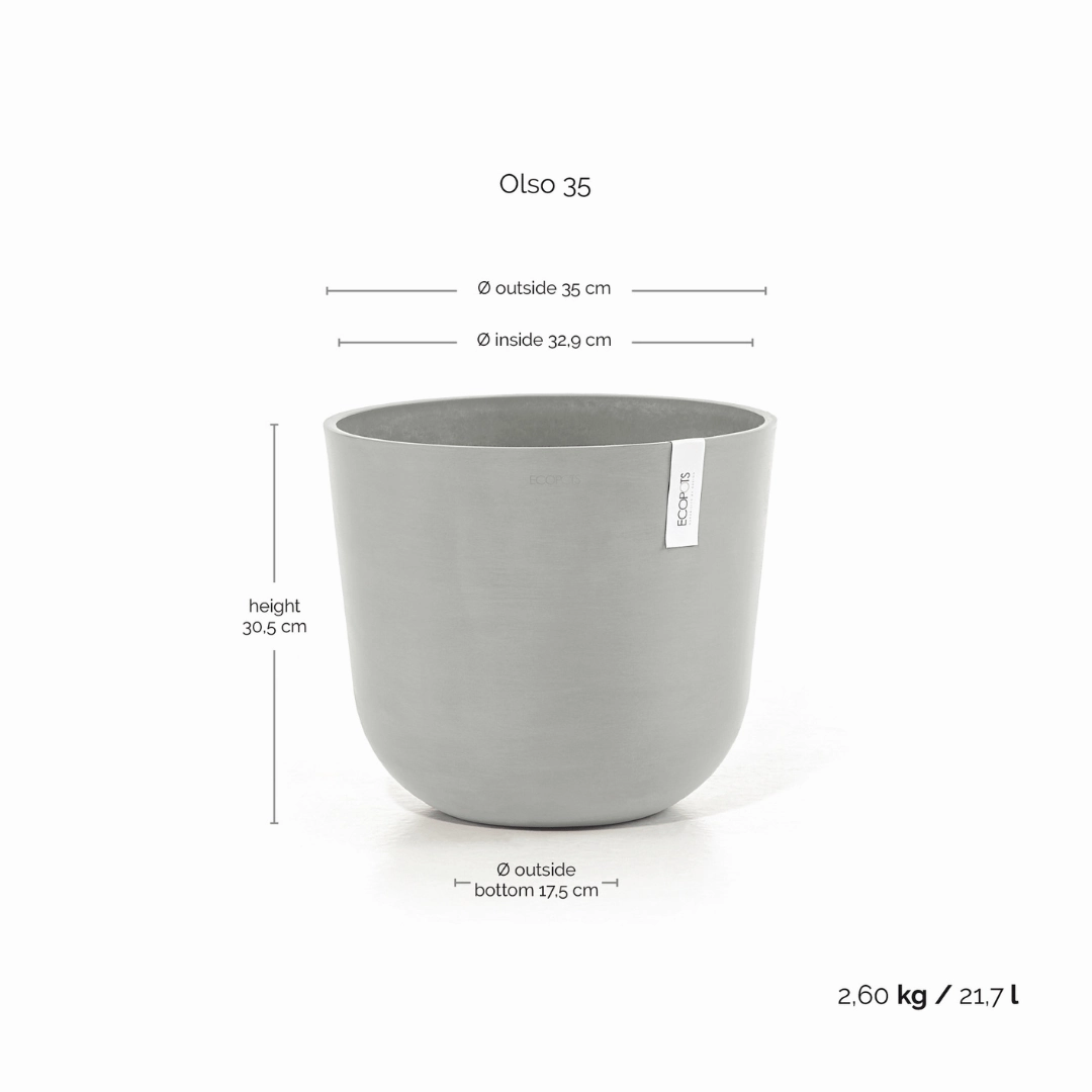 Ecopots Oslo White Grey