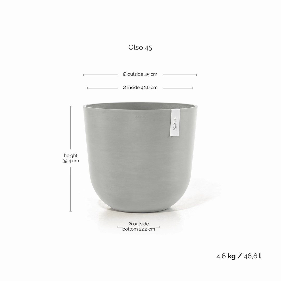 Ecopots Oslo White Grey