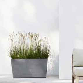 Ecopots Paris Wheels Grey 100cm hanging garden planters for small spaces