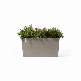Ecopots Paris Wheels Taupe 100cm hanging garden planters for small spaces