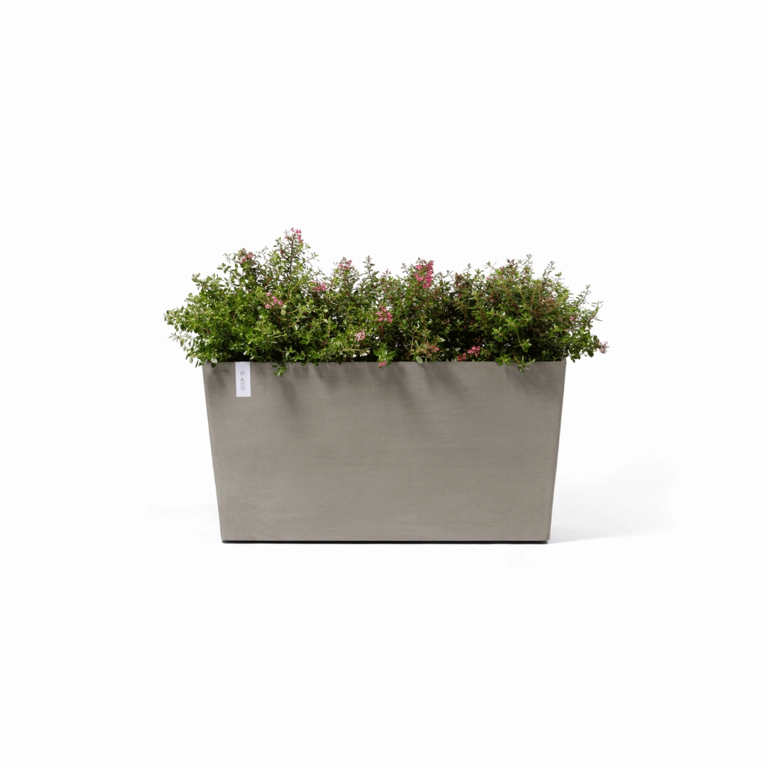 Ecopots Paris Wheels Taupe 100cm hanging garden planters for small spaces