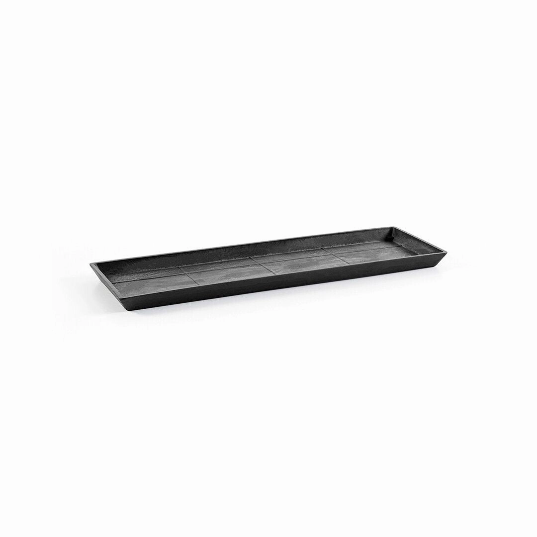 Ecopots Saucer Rectangular Dark Grey hanging garden planters for small spaces