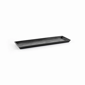 Ecopots Saucer Rectangular Dark Grey hanging garden planters for small spaces