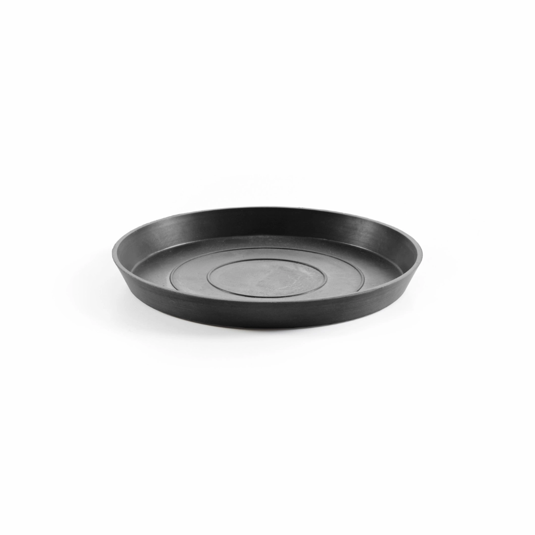 Ecopots Saucer Round Dark Grey hanging garden planters for small spaces