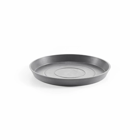 Ecopots Saucer Round Grey hanging garden planters for small spaces