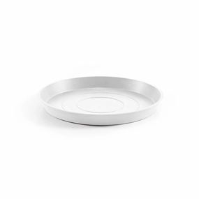Ecopots Saucer Round Pure White hanging garden planters for small spaces