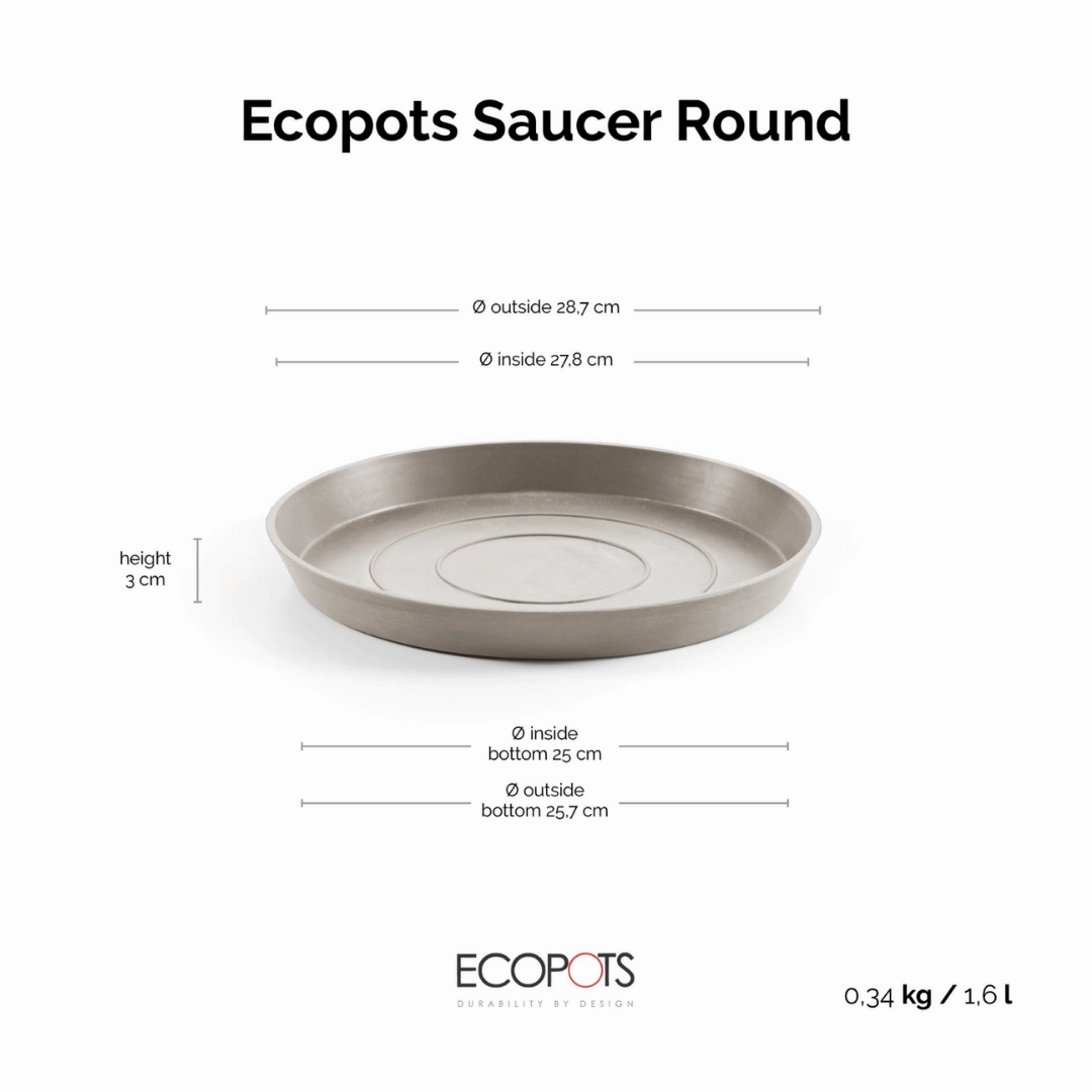 Ecopots Saucer Round Taupe