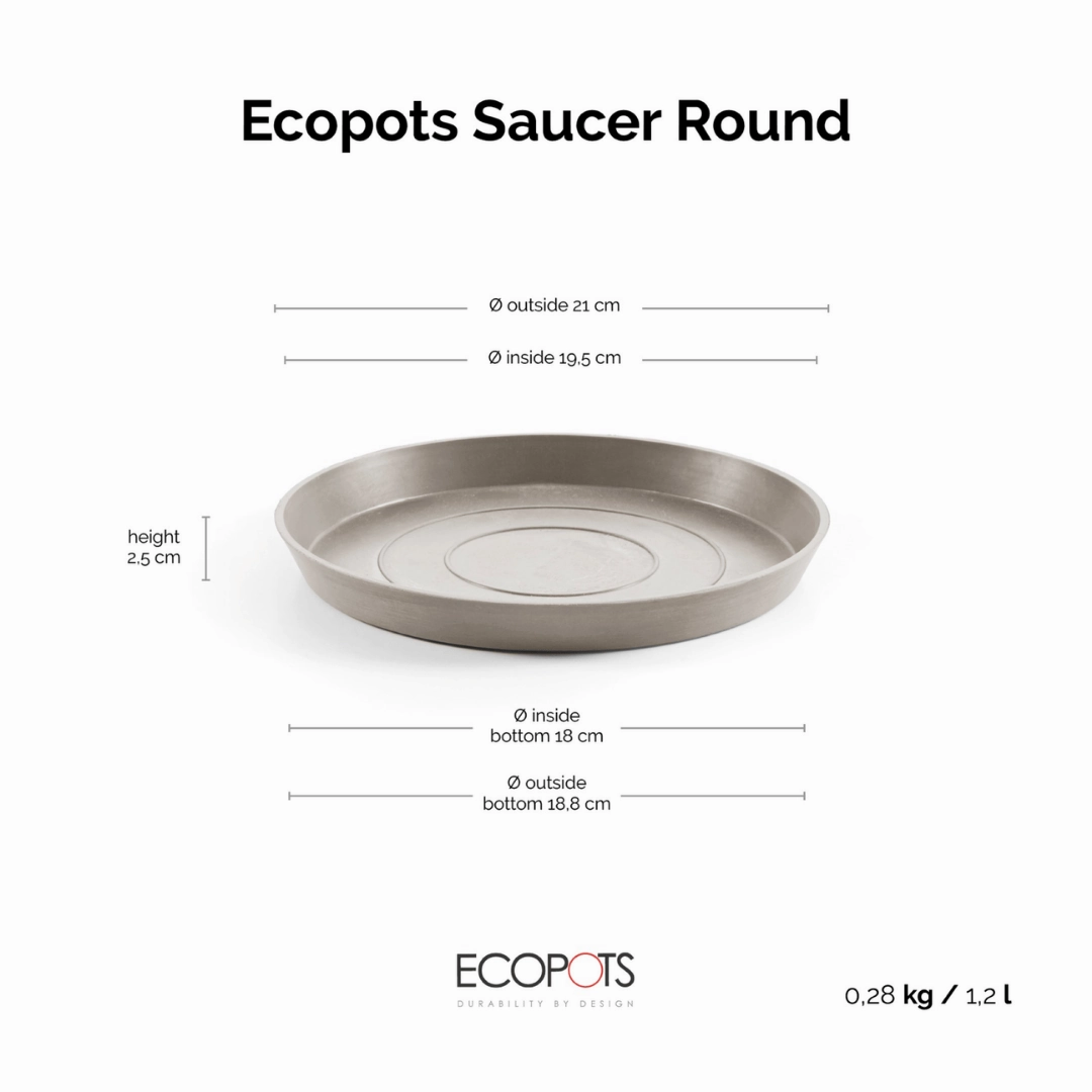 Ecopots Saucer Round Taupe