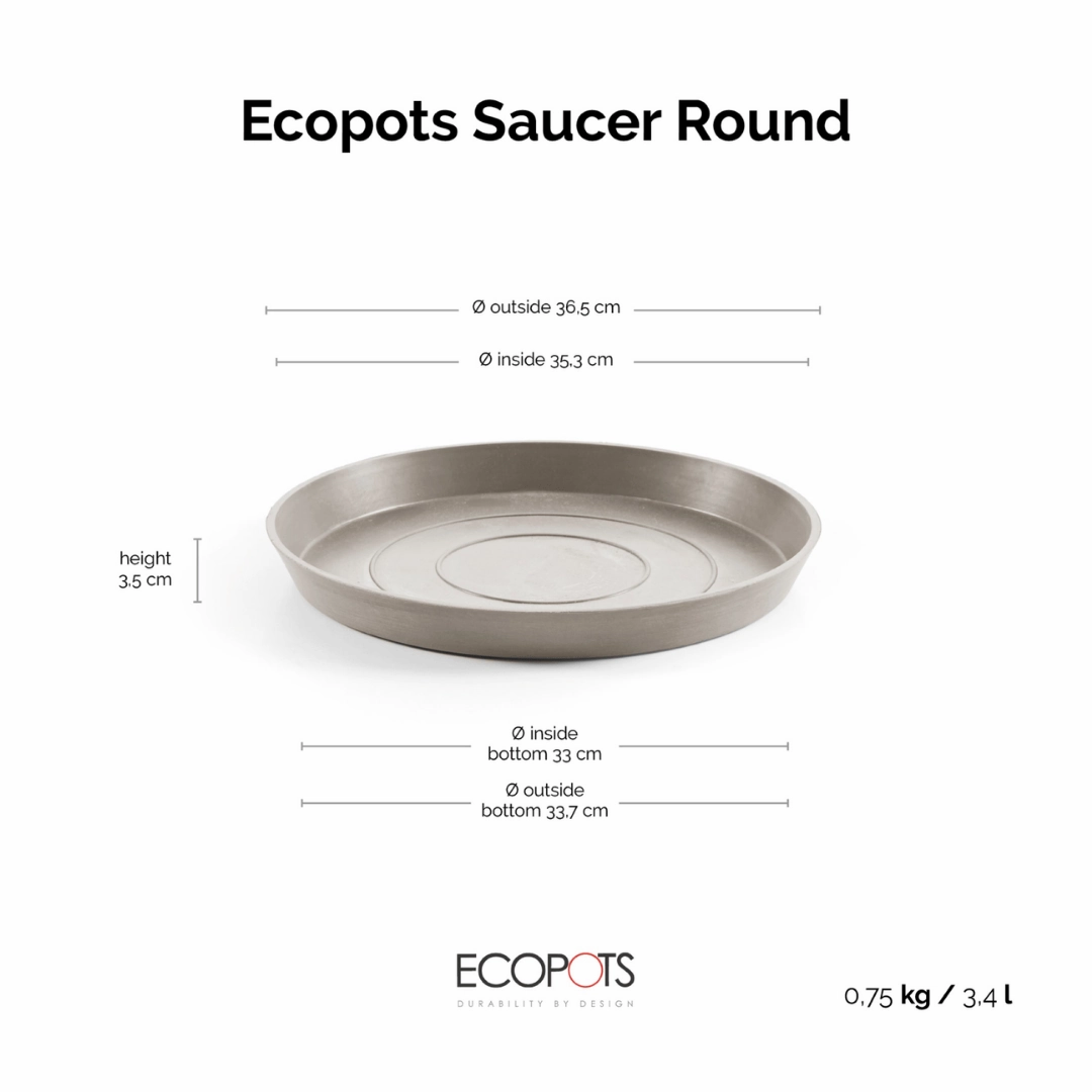 Ecopots Saucer Round Taupe
