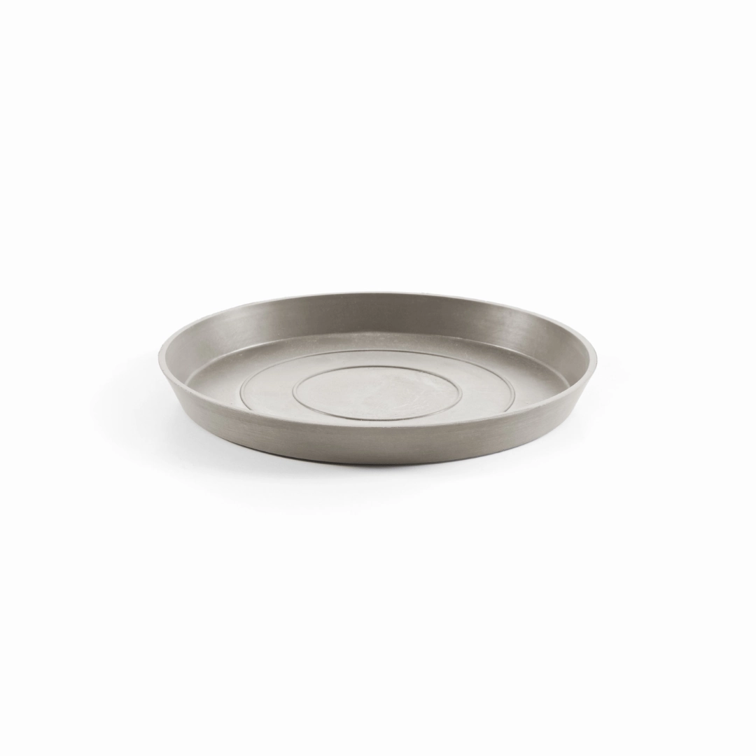 Ecopots Saucer Round Taupe hanging garden planters for small spaces
