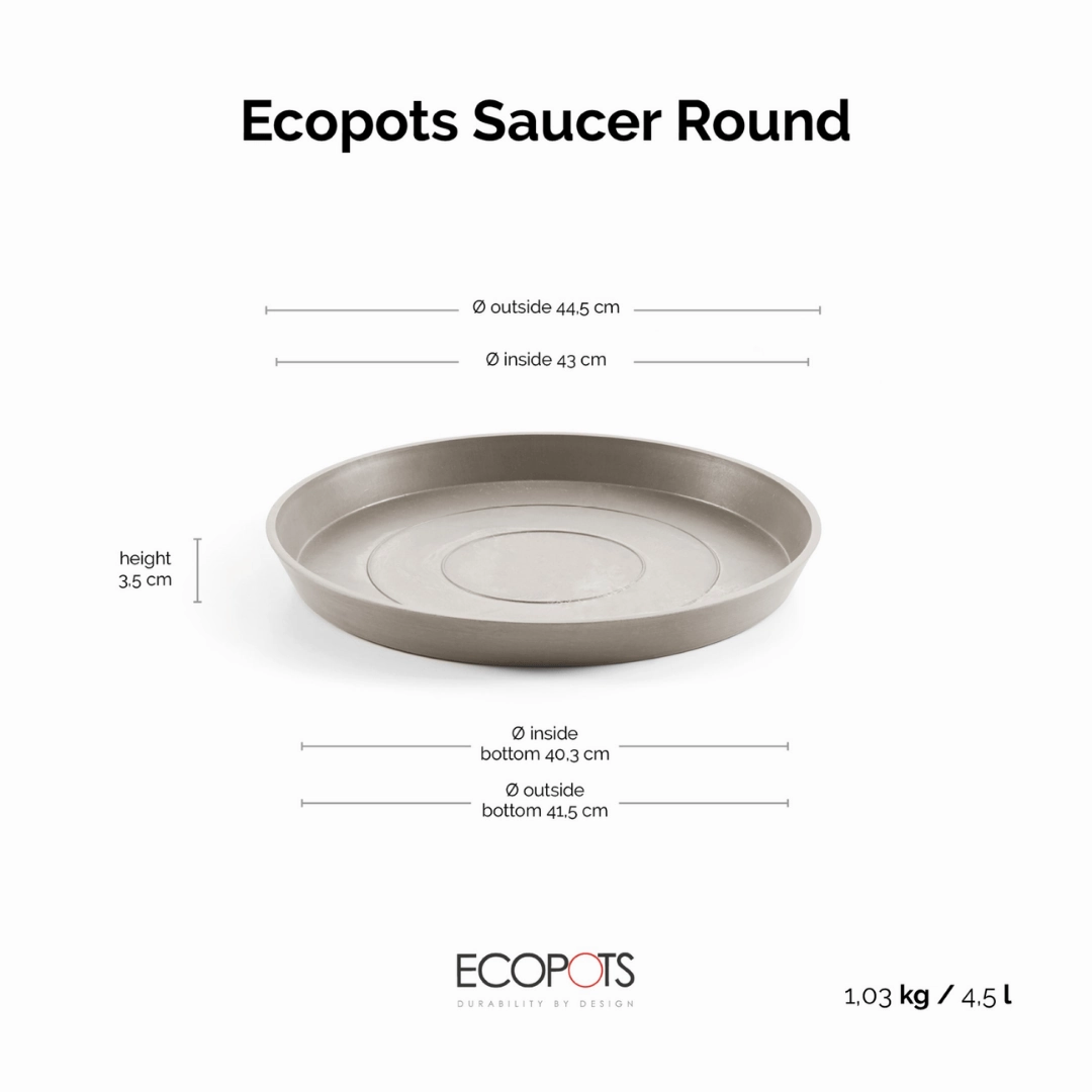 Ecopots Saucer Round Taupe
