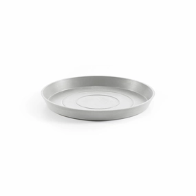 Ecopots Saucer Round White Grey hanging garden planters for small spaces