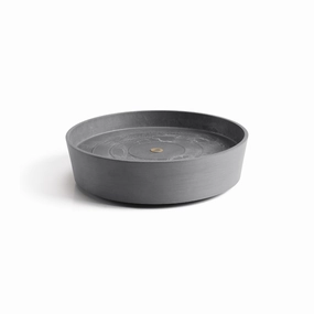 Ecopots Saucer Wheels Round Grey hanging garden planters for small spaces