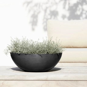 Ecopots Vienna Dark Grey hanging garden planters for small spaces