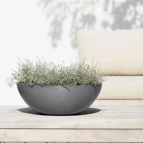 Ecopots Vienna Grey hanging garden planters for small spaces