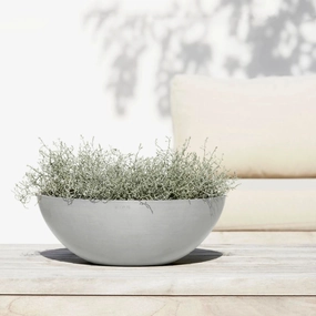 Ecopots Vienna White Grey hanging garden planters for small spaces