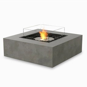 EcoSmart Fire - Base 40" Square Concrete Fire Pit Tableportable outdoor fire pit with lid