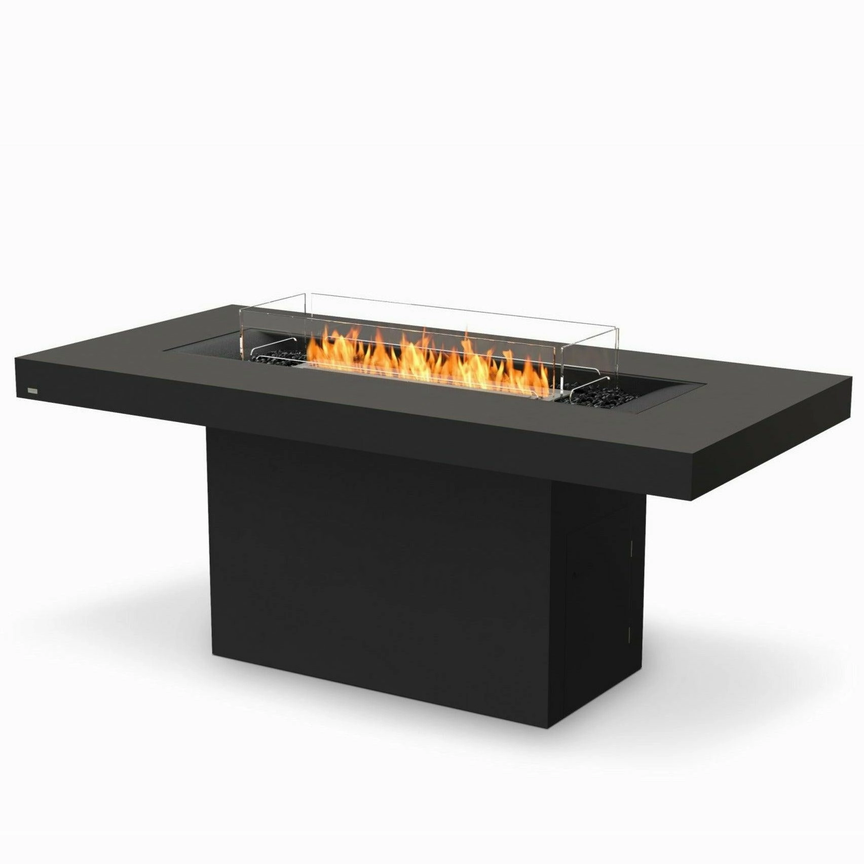 EcoSmart Fire - Gin 90" (Bar) Rectangular Concrete Fire Pit Tableportable outdoor fire pit with lid