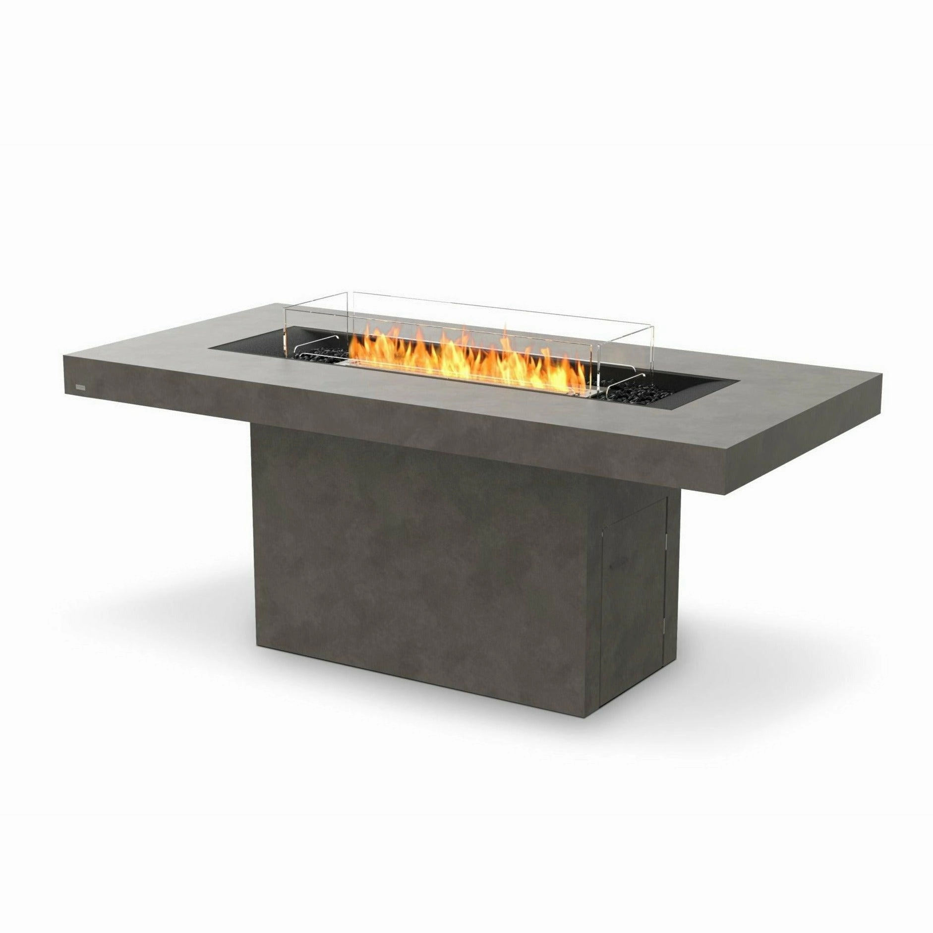 EcoSmart Fire - Gin 90" (Bar) Rectangular Concrete Fire Pit Table