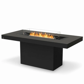EcoSmart Fire - Gin 90" (Bar) Rectangular Concrete Fire Pit Tableportable outdoor fire pit with lid