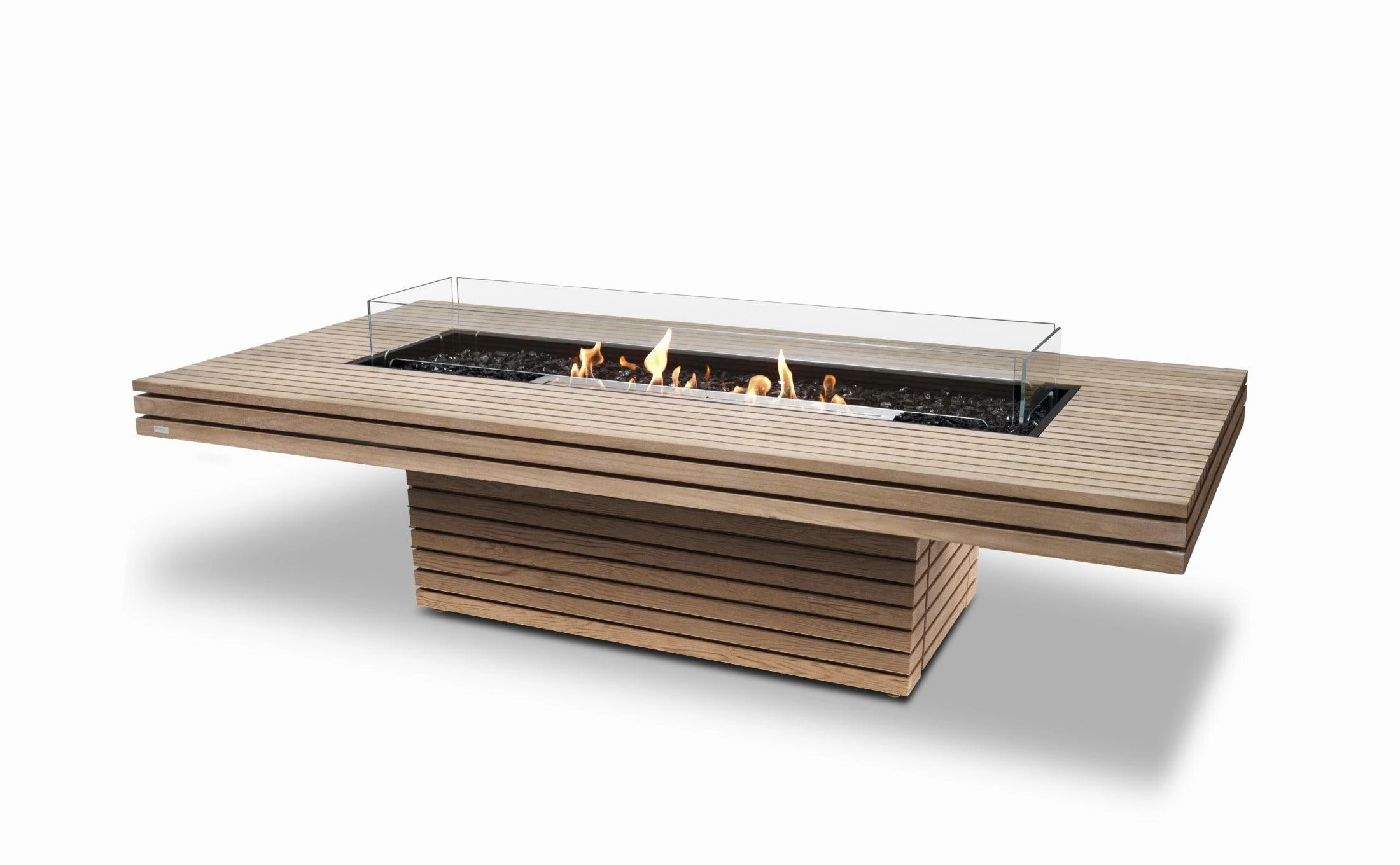 EcoSmart Fire - Gin 90" (Chat) Rectangular Concrete Fire Pit Table