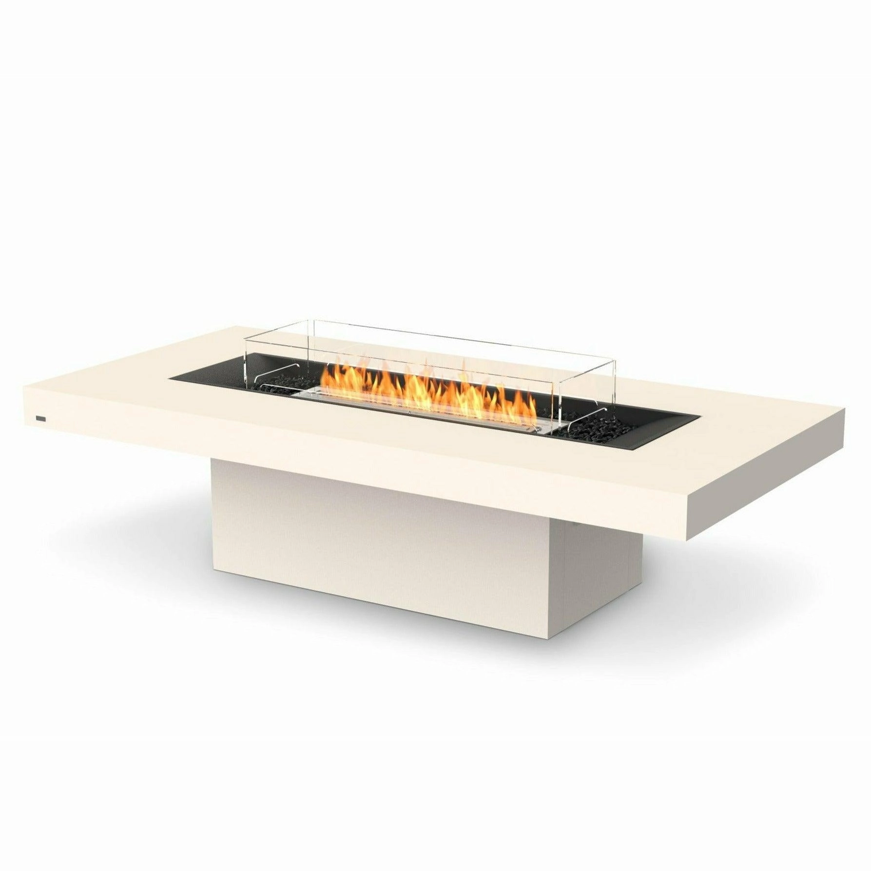EcoSmart Fire - Gin 90" (Chat) Rectangular Concrete Fire Pit Table