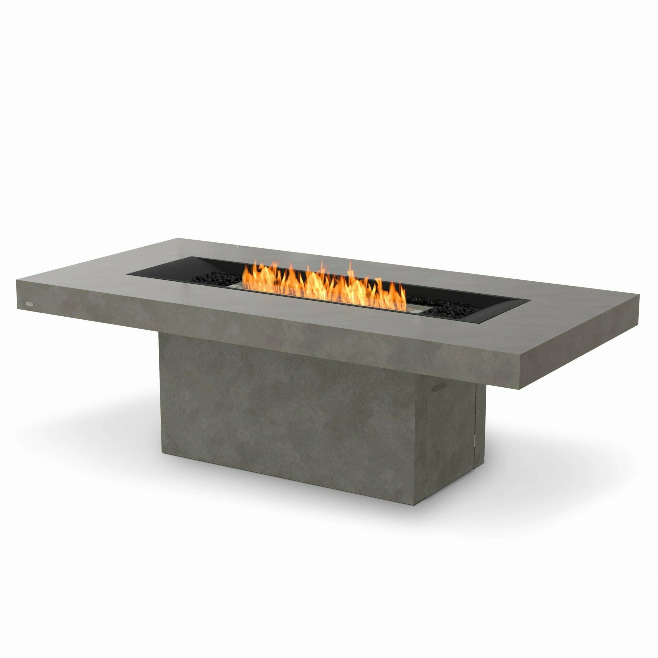 EcoSmart Fire - Gin 90" (Dining) Rectangular Concrete Fire Pit Tableportable outdoor fire pit with lid