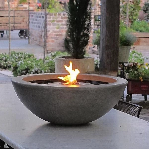 EcoSmart Fire - Mix 600 Bioethanol Freestanding Round Concrete Fire Pit Bowl