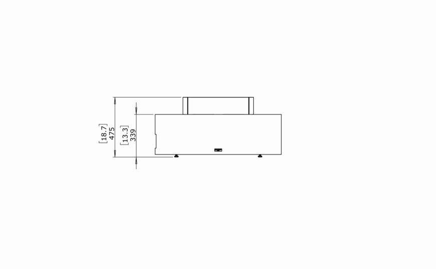 Ecosmart Fire Ark 40 Fire Pit Table - Bone Finish / Black Burner - ESF.O.ARK.40.BO.B