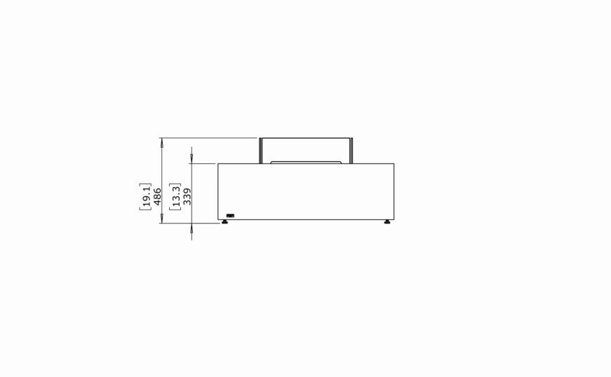 Ecosmart Fire Base 40 Fire Pit Table - Bone Finish / Stainless Steel Burner - ESF.O.BAS.40.BO