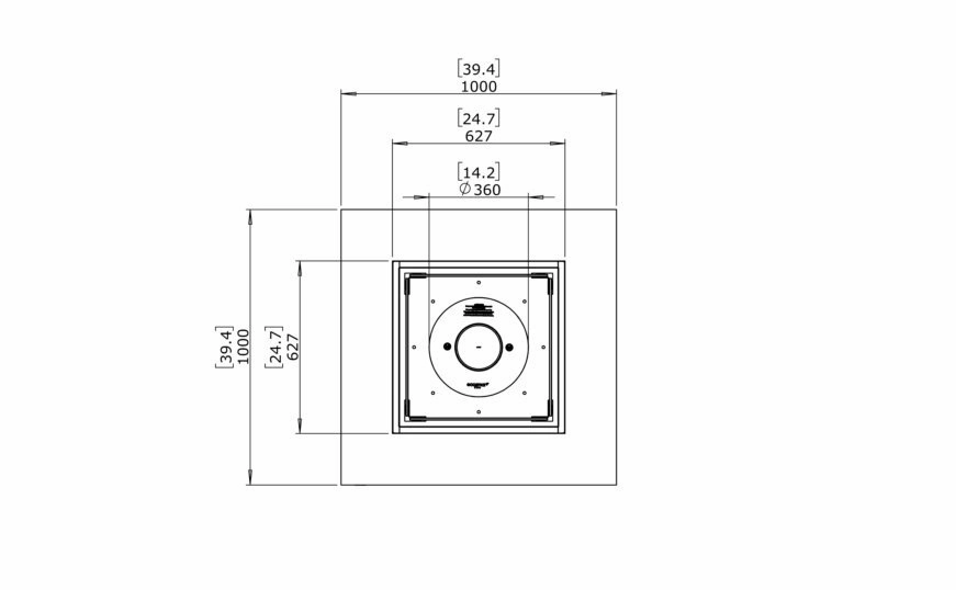 Ecosmart Fire Base 40 Fire Pit Table - Bone Finish / Stainless Steel Burner - ESF.O.BAS.40.BO