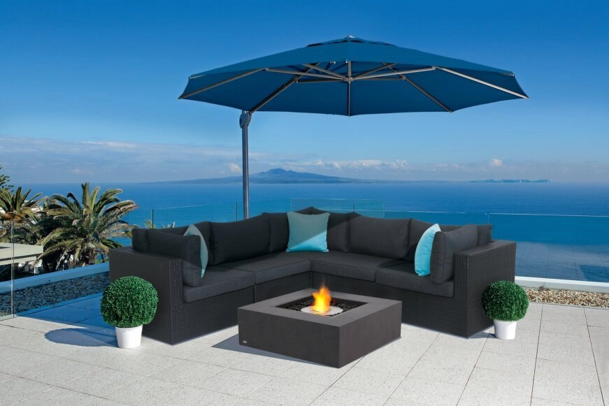 Ecosmart Fire Base 40 Fire Pit Table - Natural Finish / Stainless Steel Burner - ESF.O.BAS.40.NA