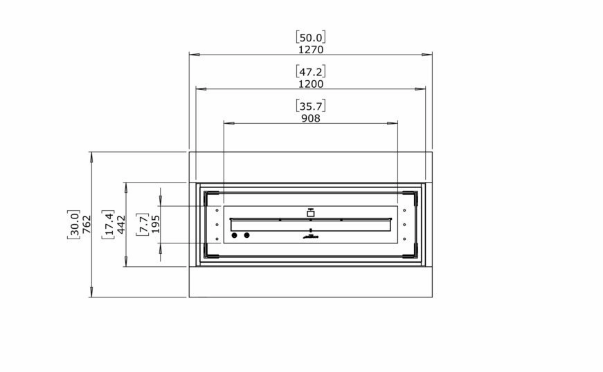 Ecosmart Fire Cosmo 50 Fire Pit Table - Bone Finish / Stainless Steel Burner - ESF.O.CMO.50.BO