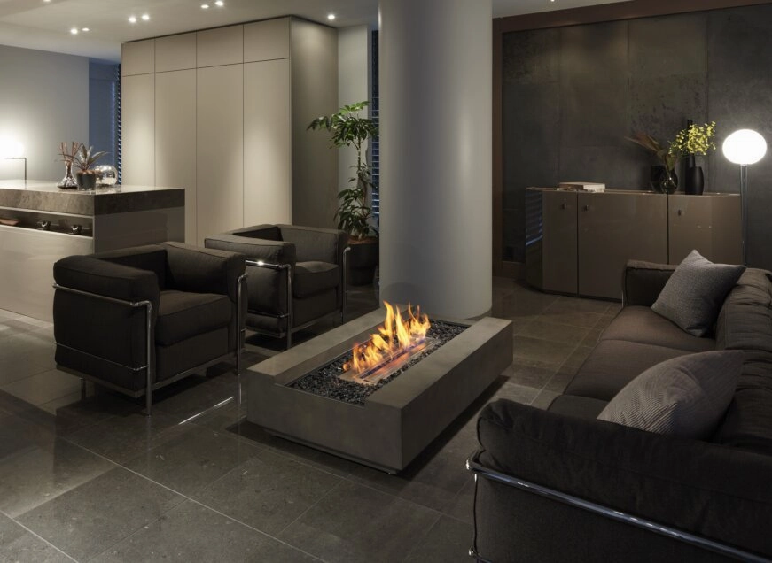 Ecosmart Fire Cosmo 50 Fire Pit Table - Graphite Finish / Black Burner - ESF.O.CMO.50.GH.B